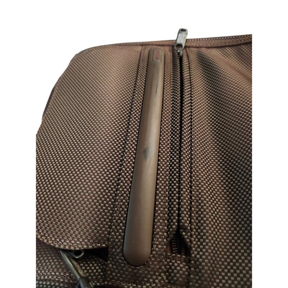 Tumi Alpha Brown Expandable Garment Roller Bag With Multiple Compartments - Picture 10 of 17